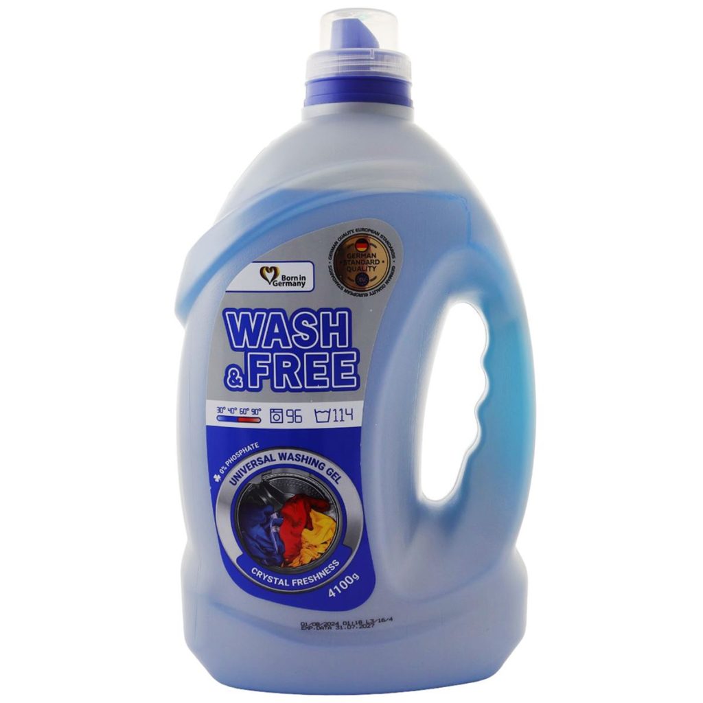 рідкий пральний засіб Wash & Free Universal Washing Gel 4,1 л